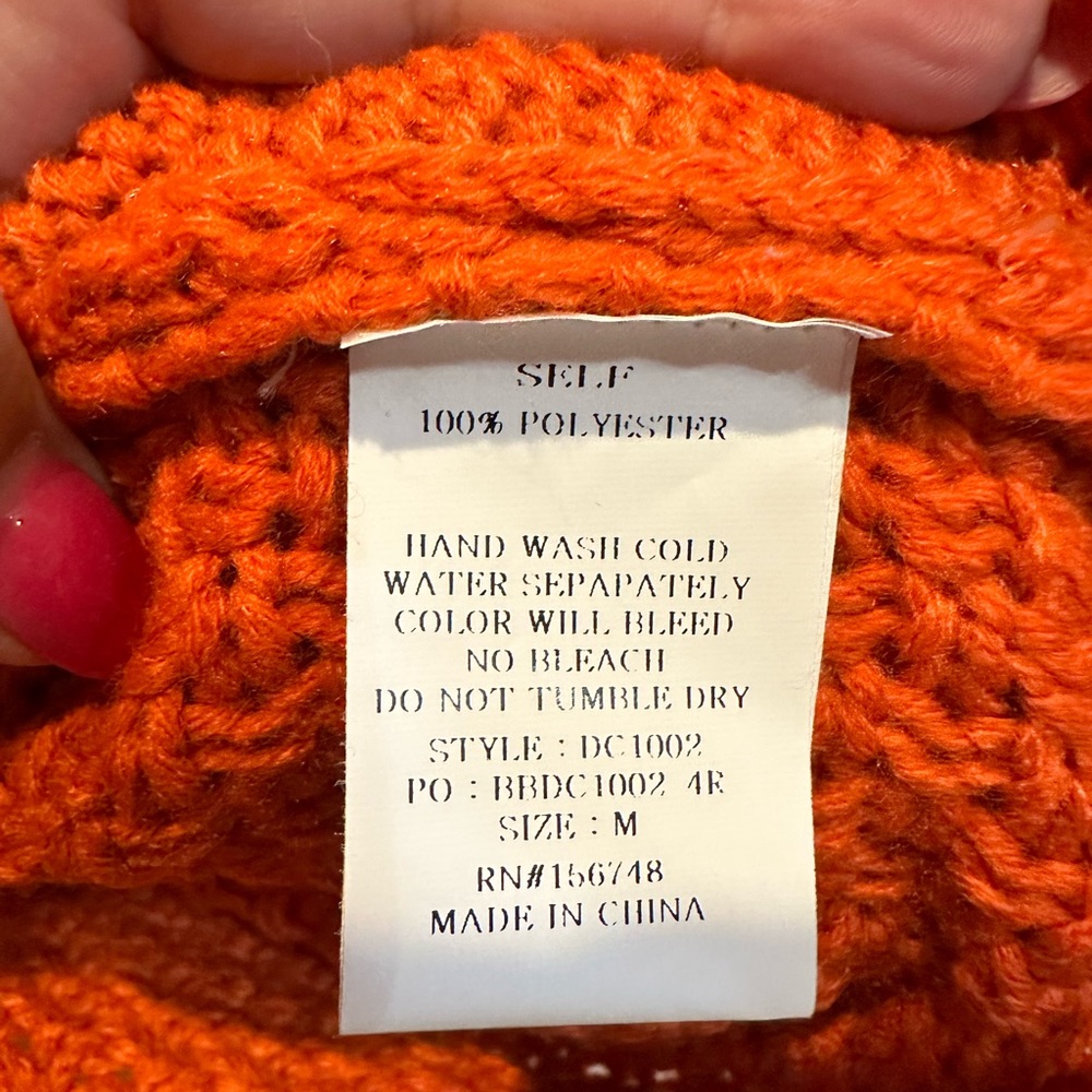 EUC. Pumpkin orange. Cocoon style sweater. Medium - Picture 4 of 5